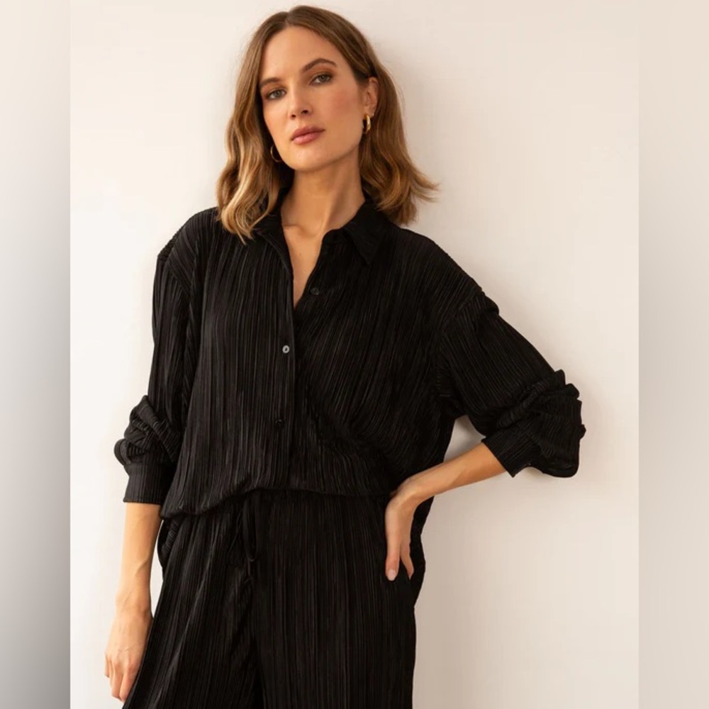 Whimsy + Row Black Denise Top